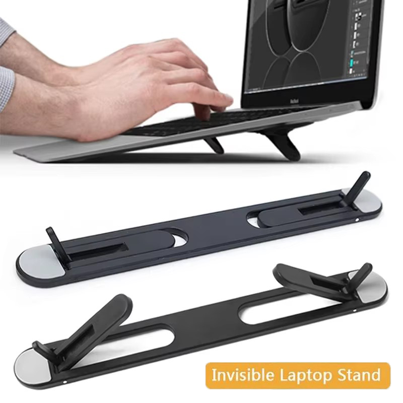 Cooling Stand Tablet - Universal แล็ปท็อปขาตั้งพับได้สนับสนุนขาตั้งโน้ตบุ๊คคอมพิวเตอร์แล็ปท็อปแบบพกพาผู้ถือ Cooling Bracket Riser แล็ปท็อปอุปกรณ์เสริม