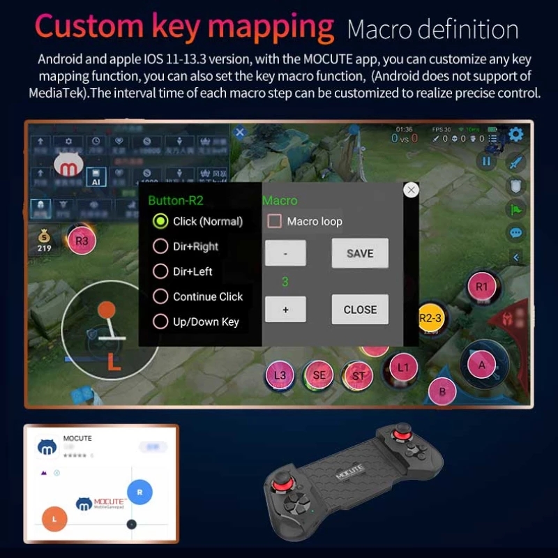 Gamepad สําหรับ iPhone Android - Android Tablet Gaming Accessories บทวิจารณ์และราคา