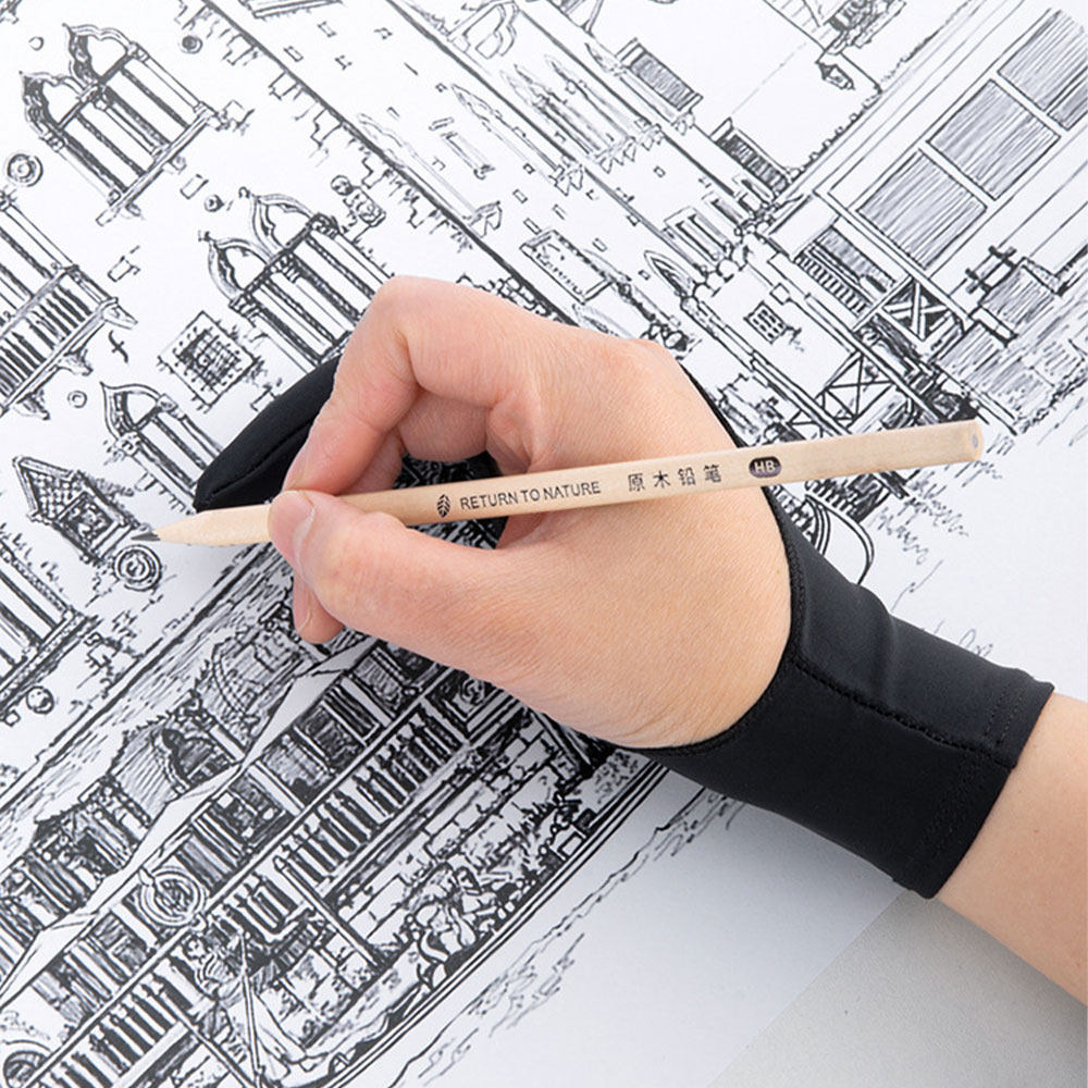 ถุงมือวาดภาพสองนิ้ว 1 ชิ้น สำห - Drawing Glove Artist บทวิจารณ์และราคา